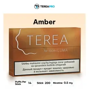 IQOS TEREA Amber Uzbekistan tobacco sticks pack with smooth rich flavour for IQOS ILUMA