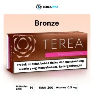 IQOS TEREA Bronze Indonesia heat-not-burn tobacco sticks close-up packaging in Dubai