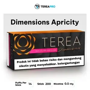 IQOS TEREA Dimensions Apricity Indonesia sticks with a warm, creamy, fruity tobacco flavor in Dubai