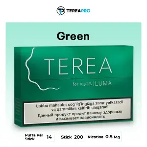 Original TEREA Green Uzbekistan menthol sticks for IQOS ILUMA available in Abu Dhabi UAE