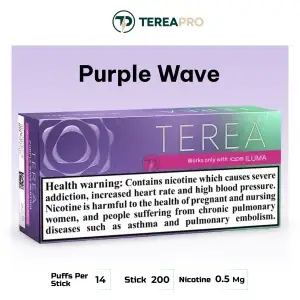 IQOS TEREA Purple Wave Italy heatsticks pack for IQOS ILUMA devices with smooth tobacco and berry flavor available in UAE