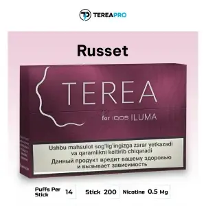 Premium TEREA Russet Uzbekistan sticks for IQOS ILUMA featuring rich toasted tobacco design
