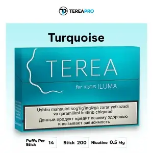 Original TEREA Turquoise Uzbekistan edition menthol sticks for IQOS ILUMA in Abu Dhabi UAE