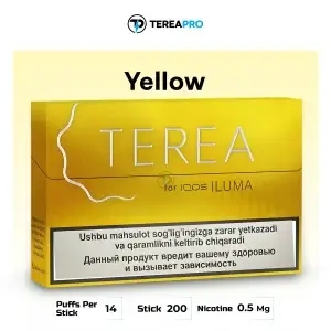 IQOS TEREA Yellow Uzbekistan mild citrus tobacco sticks for ILUMA devices in UAE