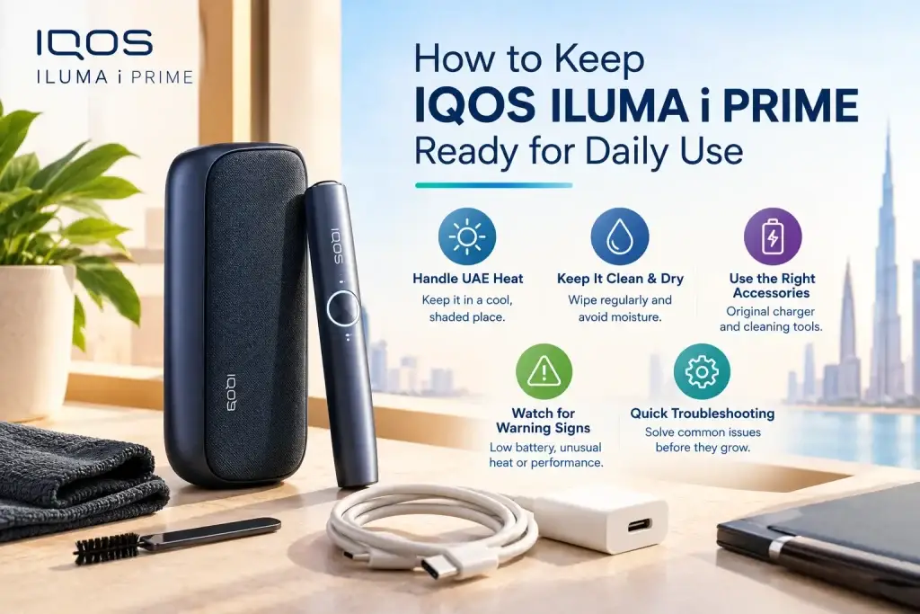IQOS ILUMA i Prime ready for daily use with cleaning and care tips for UAE user