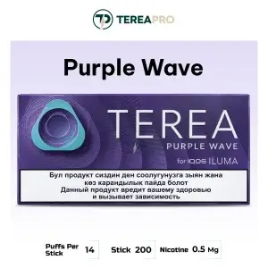 TEREA Purple Wave Kyrgyzstan pack with berry and menthol flavor, available in Abu Dhabi